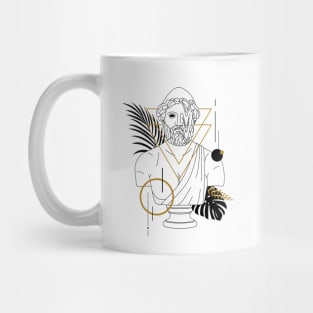 Hephaestus (Vulcanus). Creative Illustration In Geometric And Line Art Style Mug